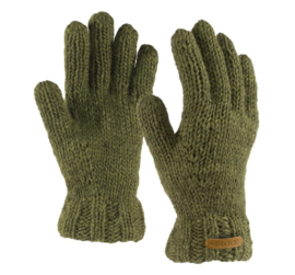 Pure Wool Handschoenen Dames Groen