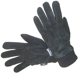 Suede Dames Handschoenen Zwart