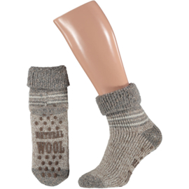 Heren Wol sokken Beige/Taupe