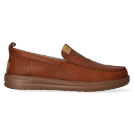 Hey Dude  Wally Grip Moc Craft Leather Heren Mocassins Brown