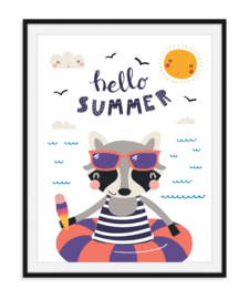 Hello summer - Zomerse poster