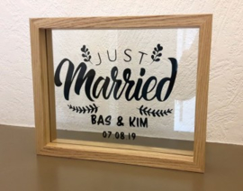 Just Married fotolijst met namen en datum