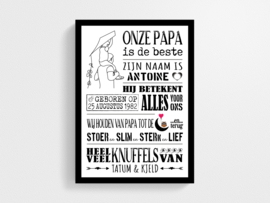 Collage voor papa - Vaderdag poster