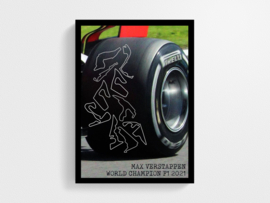 Wereldkampioen Max Verstappen 2021 - Formule 1 poster Versie 3