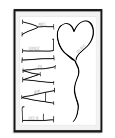 Familie poster met namen - Family