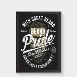 Baard poster beard pride Vintage stijl