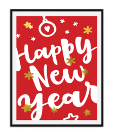 Happy New Year - Poster Kerst