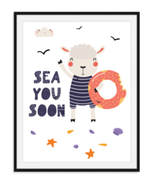 Sea you soon - Zomerse poster