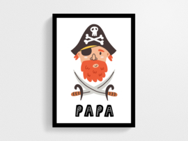 Piraat - Poster met naam naar keuze