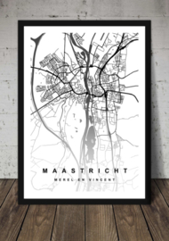 Plattegrond Maastricht - Lijntekening doorlopend