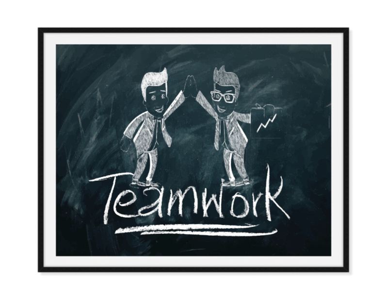 Teamwork - Kantoor poster