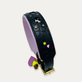 HALSBAND - MY VALENTINE CROCO LILA