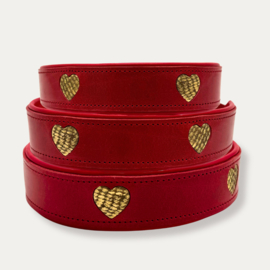 HALSBAND - HEARTBEAD RED