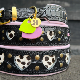 HALSBAND - MY VALENTINE CROCO LILA