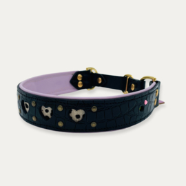 HALSBAND - MY VALENTINE CROCO LILA