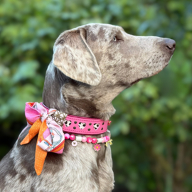 HALSBAND - MY VALENTINE BUBBLEGUM PINK - dalmatiër print