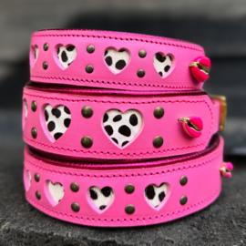 HALSBAND - MY VALENTINE BUBBLEGUM PINK - dalmatiër print