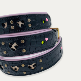 HALSBAND - MY VALENTINE CROCO LILA