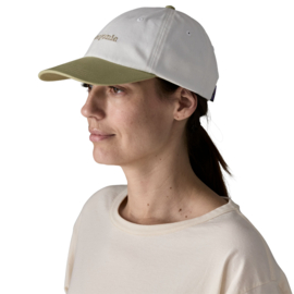 Patagonia Fitz Roy Icon Trad Cap TEXT LOGO: BIRCH WHITE/GUMTREE GREEN