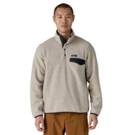 Patagonia M's Lightweight Synchilla Snap-T Pullover Oatmeal Heather/Smolder Blue