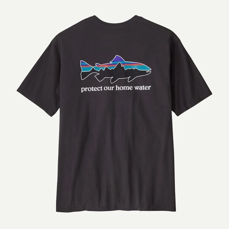 Patagonia Home Water Trout Organic T-Shirt - Ink Black