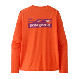 Patagonia L/S Cap Cool Daily Shirt – BOARDSHORT LOGO - ORANGE PEEL