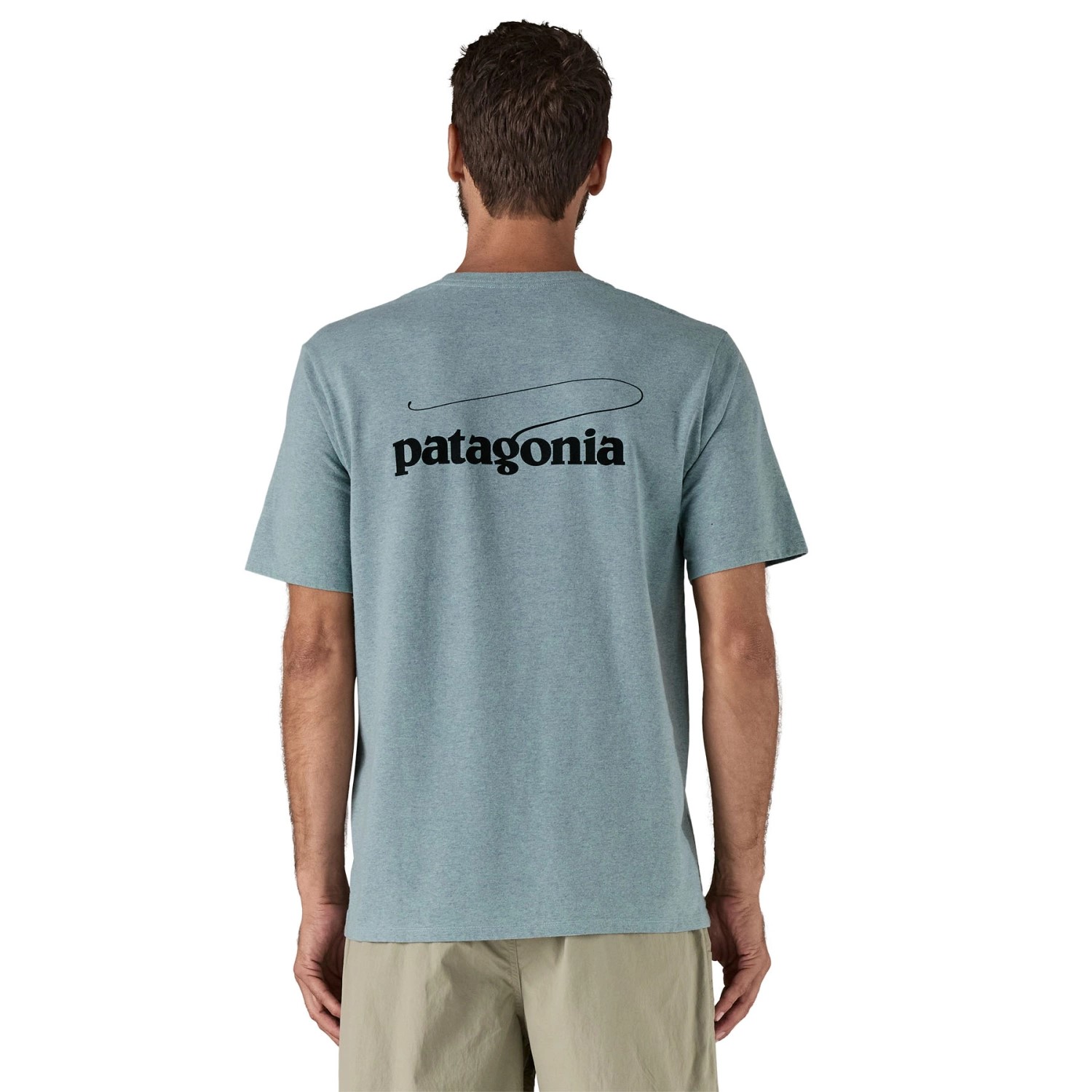 Patagonia Casting Logo Responsibili-Tee Thermal Blue
