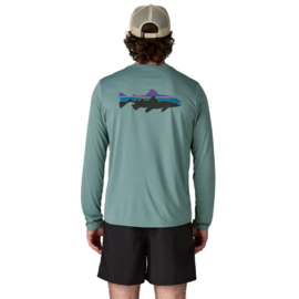 Patagonia L/S Cap Cool Daily Shirt – Fitz Roy Trout - Blue Sage/Light Blue Sage