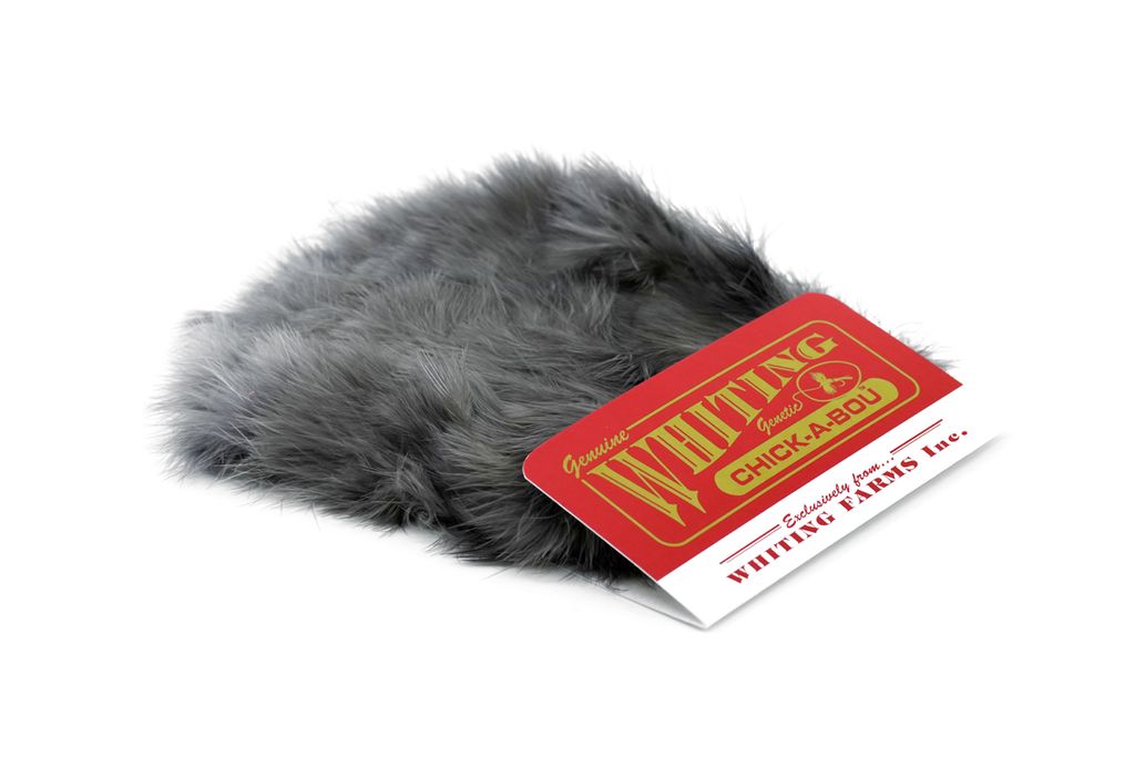 Whiting Chickabou Patch White dyed Dark Dun / Heron Gray