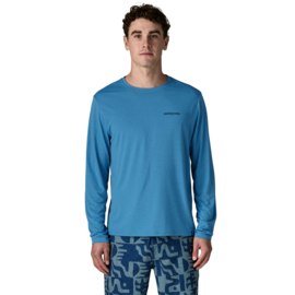 Patagonia L/S Cap Cool Daily Shirt – BOARDSHORT LOGO - LIGHT SHORE BLUE X-DYE