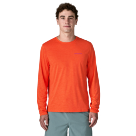 Patagonia L/S Cap Cool Daily Shirt – BOARDSHORT LOGO - ORANGE PEEL