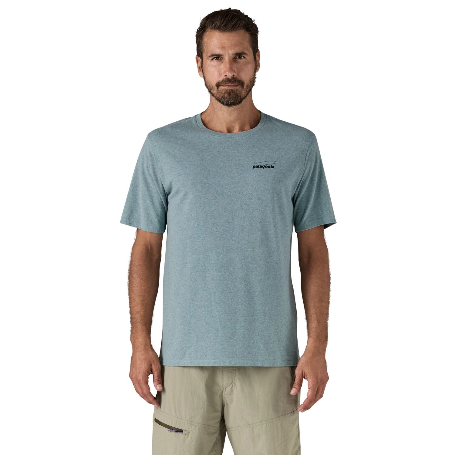 Patagonia Casting Logo Responsibili-Tee Thermal Blue