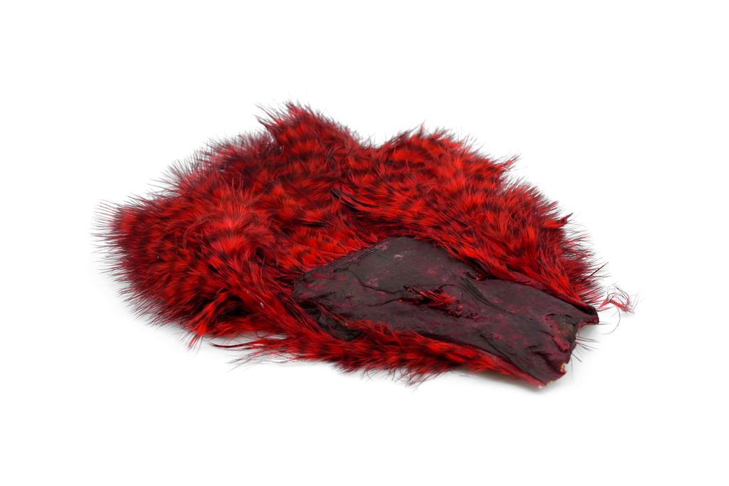 Whiting Chickabou Patch Grizzly dyed Red