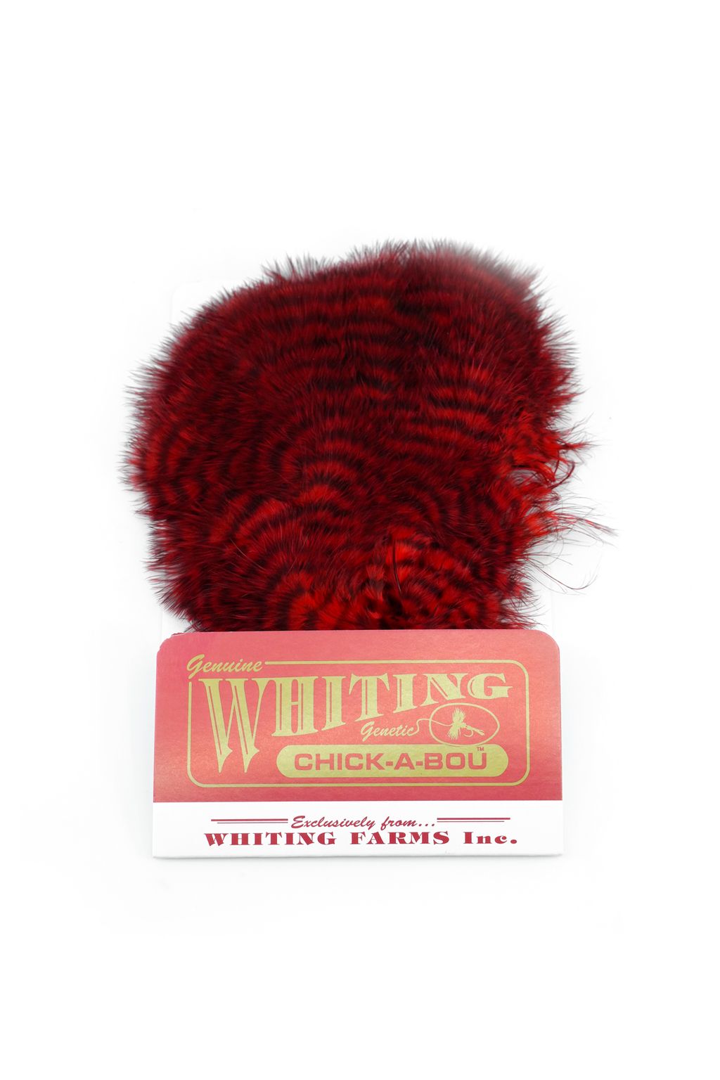 Whiting Chickabou Patch Grizzly dyed Red