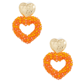 Statement oorbellen Sweet Orange  | Goud