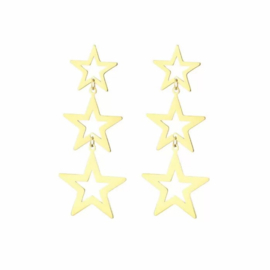 Statement oorbellen 3 Stars | Goud