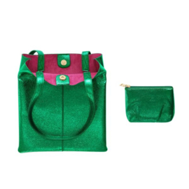 Shopper met pouch Green