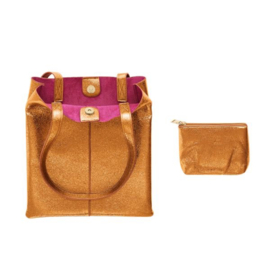 Shopper met pouch Orange