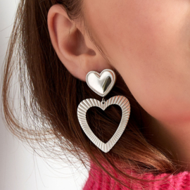 Oorbellen Pretty Heart Zilver