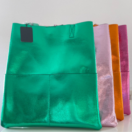 Shopper met pouch Fuchsia