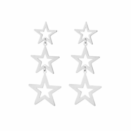 Statement oorbellen 3 Stars | Zilver