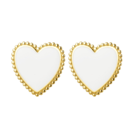 Statement studs Amour White