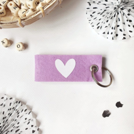 Sleutelhanger | Hart lila