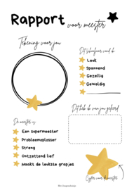 Printable | Rapport voor de Meester