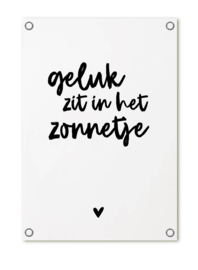 Tuinposter | Geluk zit in het zonnetje