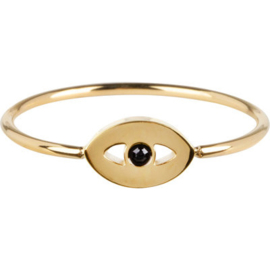 Charmin*s Ring Mistique Eye Gold Steel R764