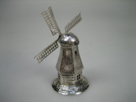 Zilveren Miniatuur Poldermolen Schoonhoven uit ca. 1980
