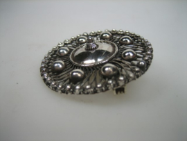 Zilveren Broche Bolknopen uit ca. 1900