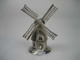 Zilveren Miniatuur Poldermolen Schoonhoven uit ca. 1980