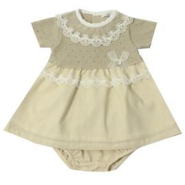 Dr. Kid jurkje beige ruffle kraag